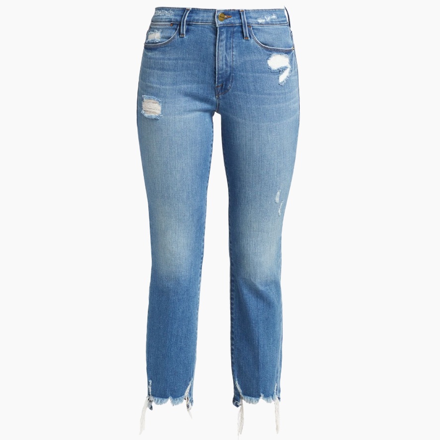 Frame Le High Laskey Rips Jeans Nwt